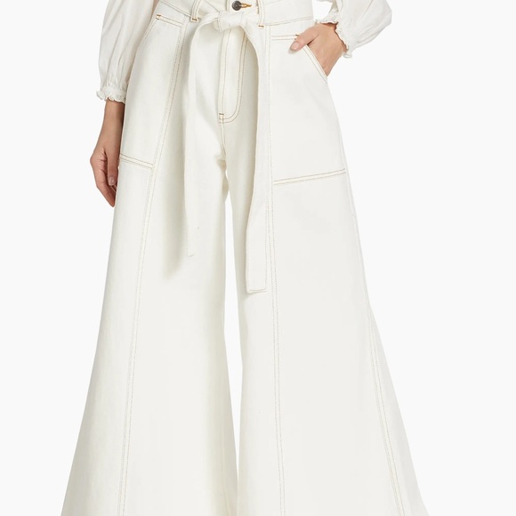 FARM Rio Cream Wide-Leg Pants - Picture 2 of 4